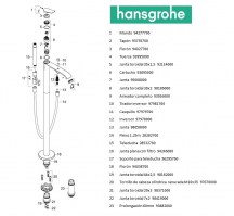 RECAMBIOS MONOMANDO BAÑERA DE PIE VIVENIS HANSGROHE